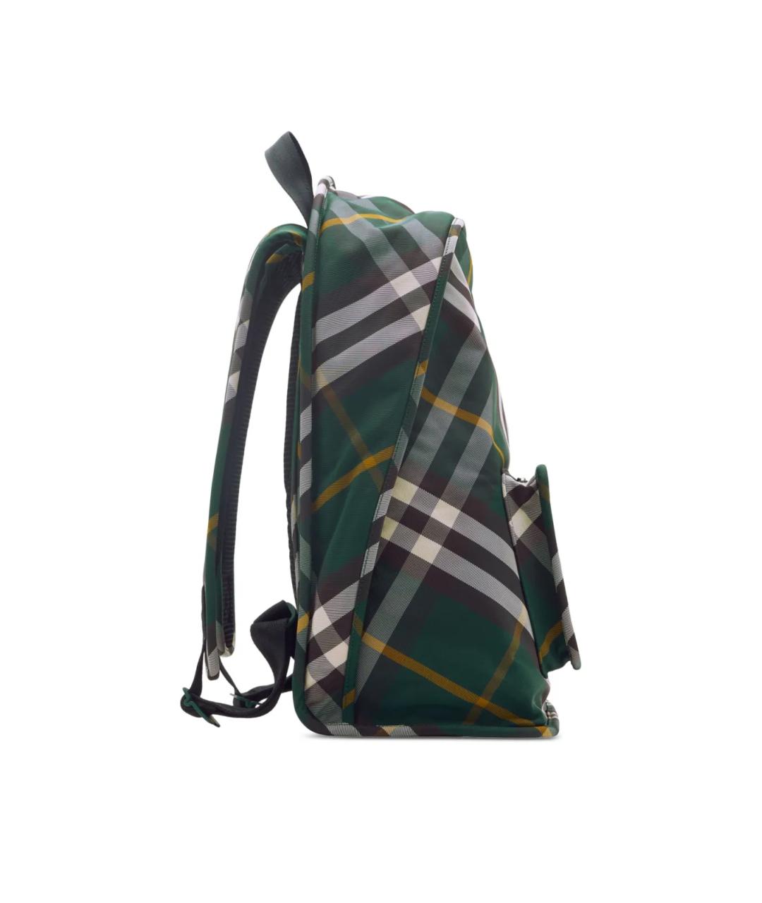 BURBERRY Зеленый тканевый рюкзак, фото 2