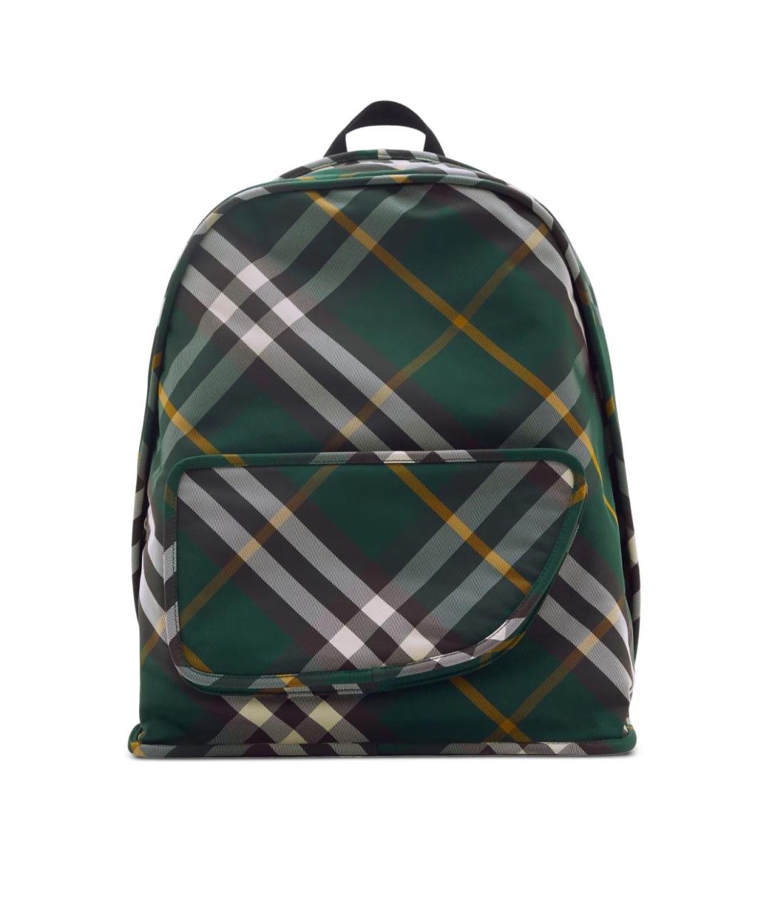 BURBERRY Зеленый тканевый рюкзак, фото 1