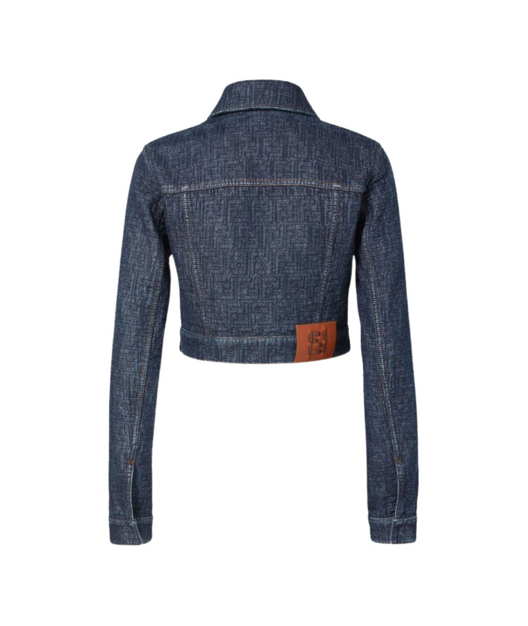 FENDI Темно-синяя хлопковая куртка, фото 3