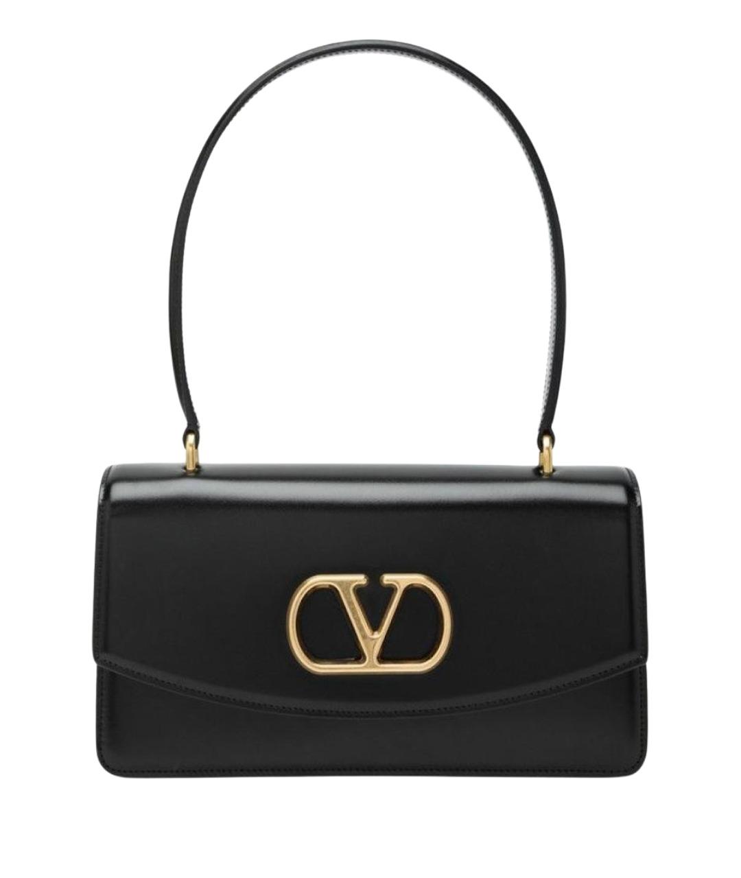 VALENTINO Черная кожаная сумка через плечо, фото 1