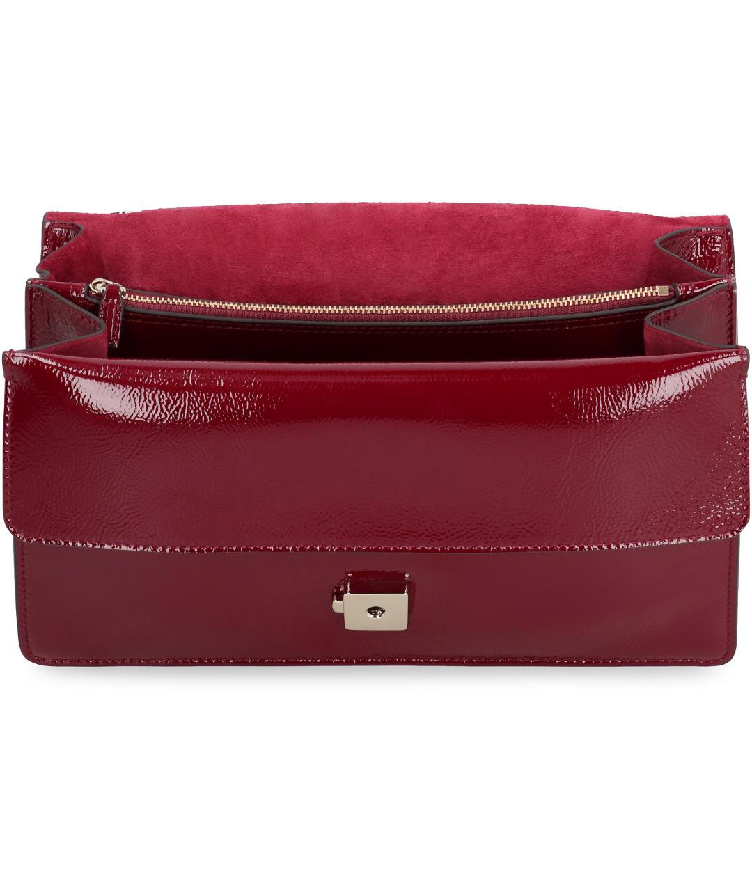 GUCCI Бордовая сумка через плечо из лакированной кожи, фото 5