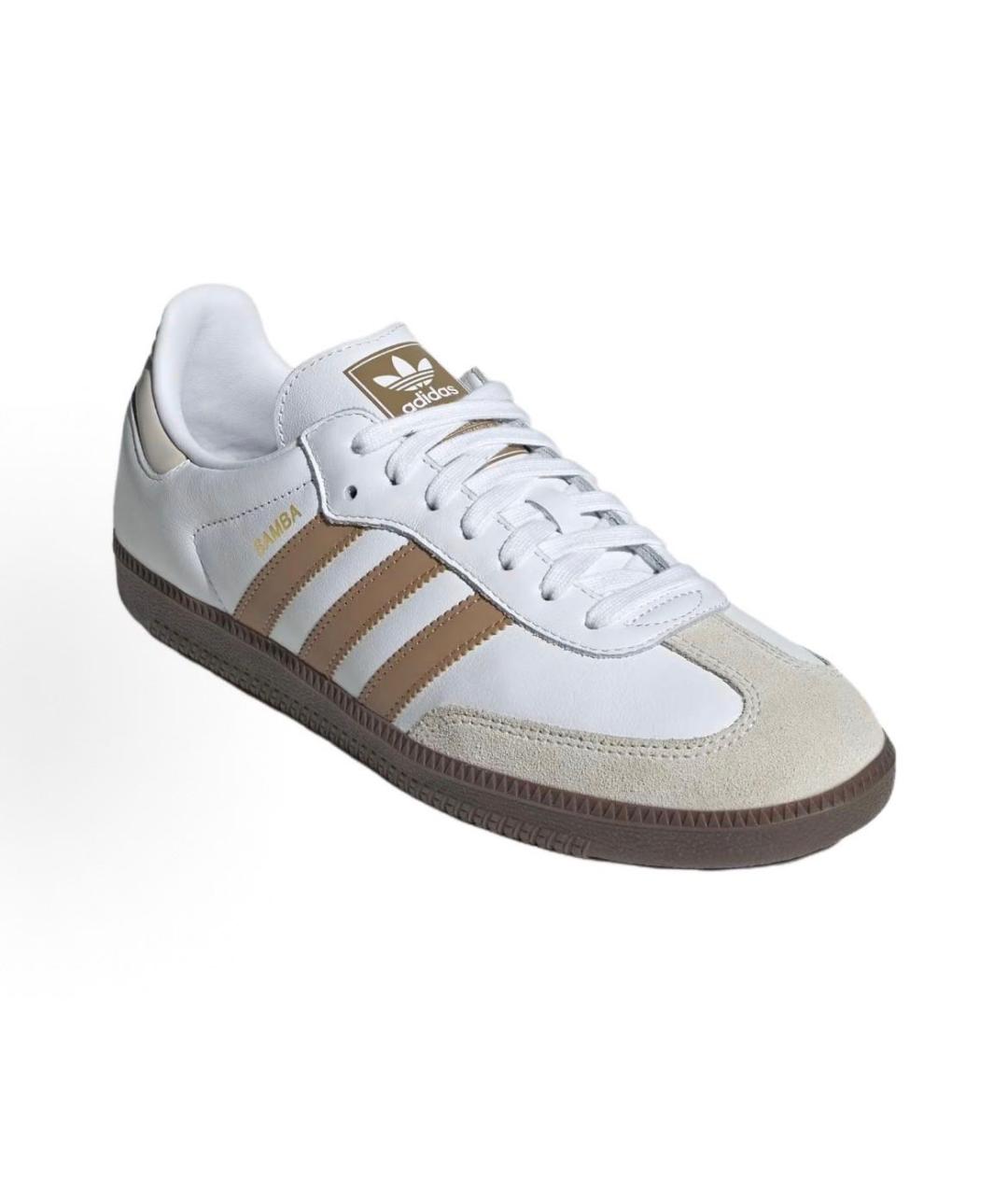 ADIDAS Белые кожаные кроссовки, фото 2