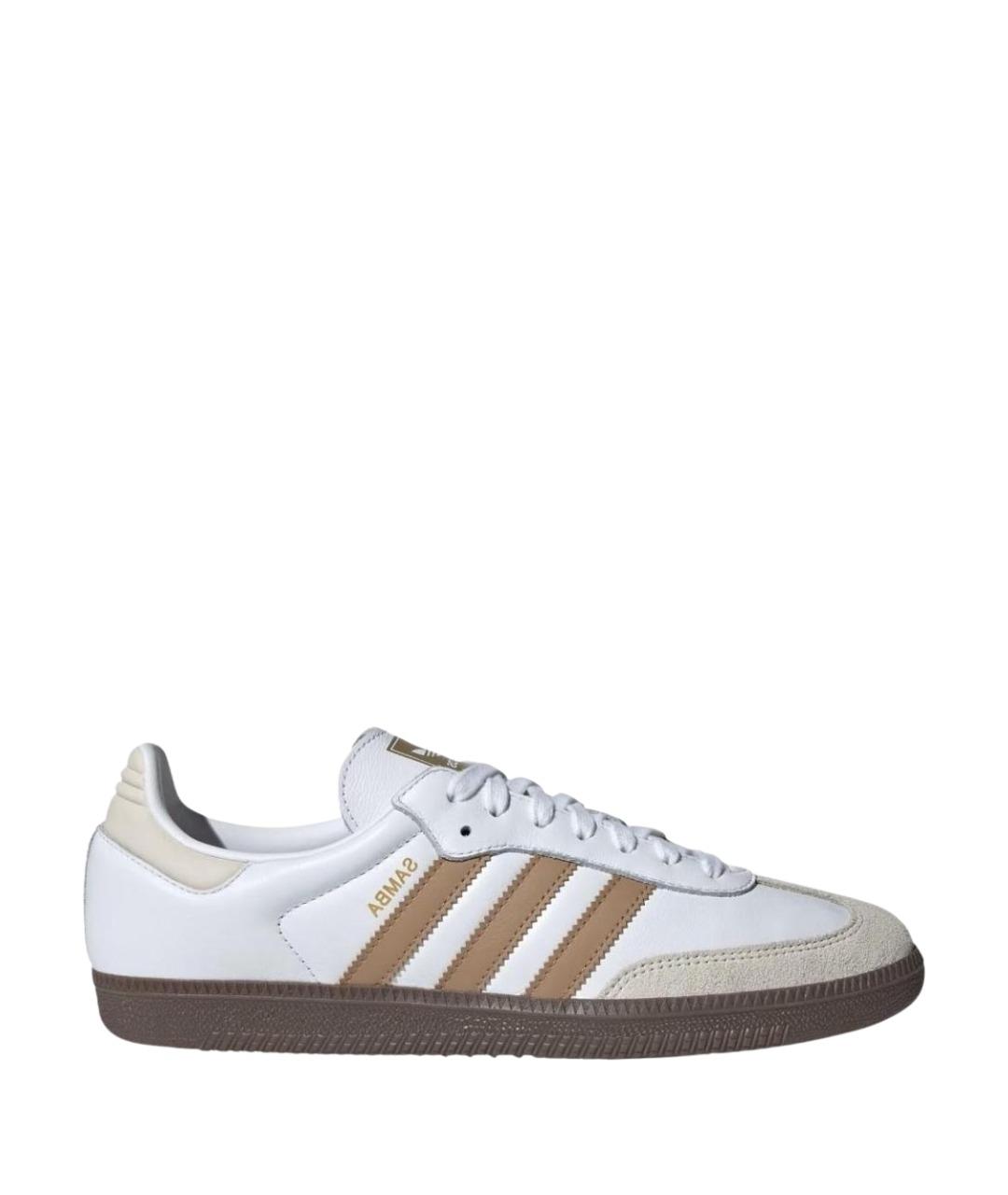 ADIDAS Белые кожаные кроссовки, фото 1