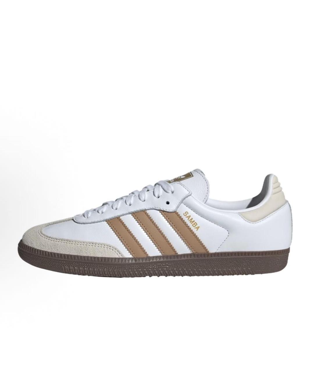 ADIDAS Белые кожаные кроссовки, фото 5