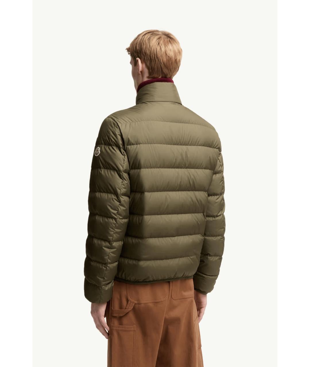 MONCLER Хаки полиэстеровая куртка, фото 4
