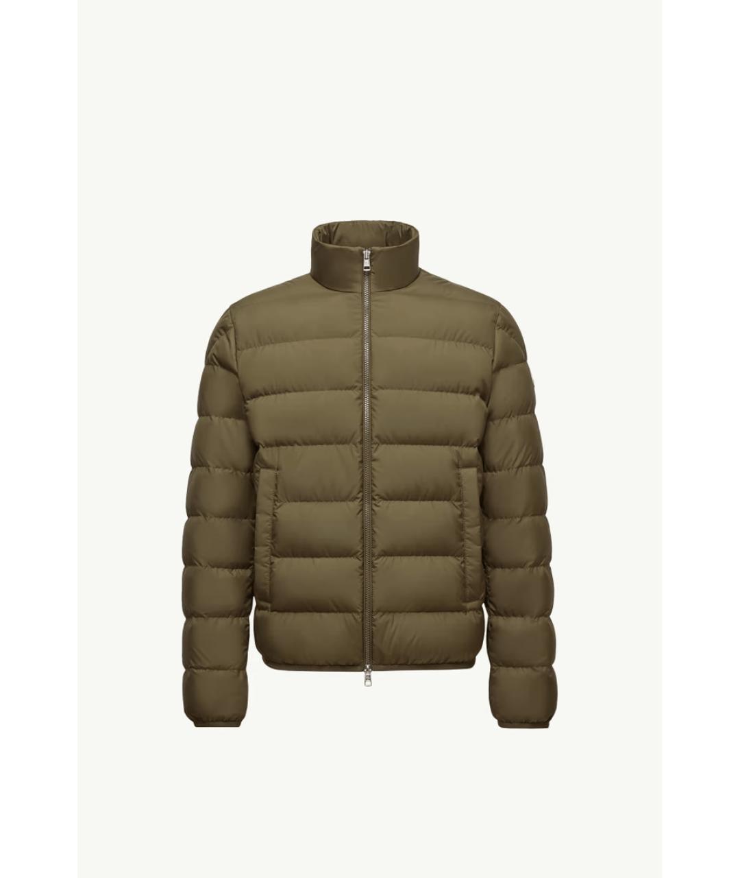MONCLER Хаки полиэстеровая куртка, фото 6