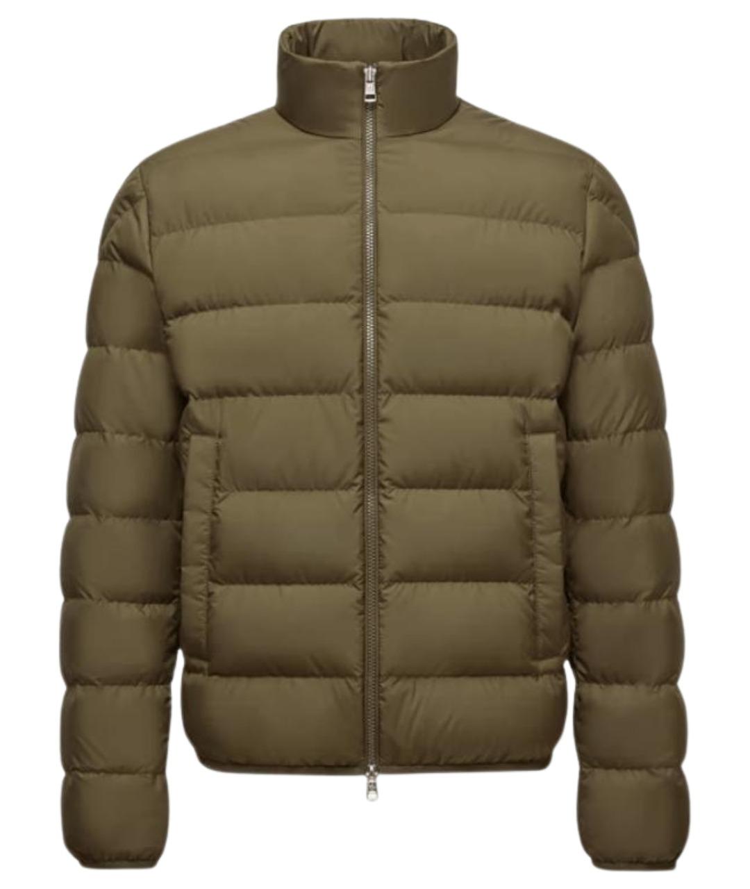 MONCLER Хаки полиэстеровая куртка, фото 1