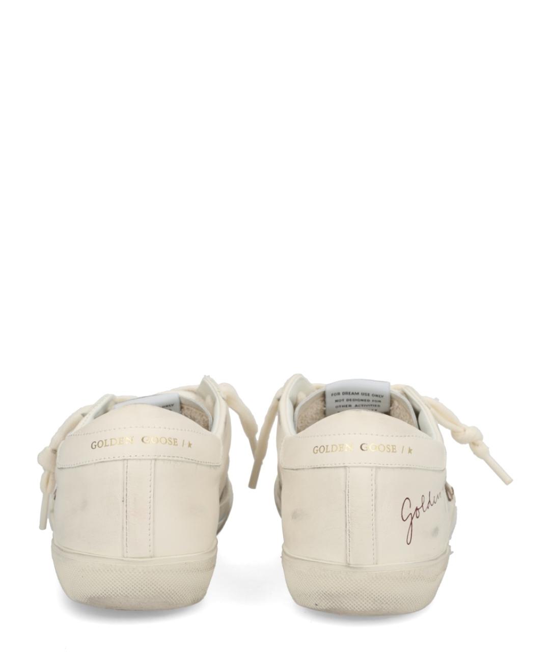 GOLDEN GOOSE DELUXE BRAND Белые кожаные низкие кроссовки / кеды, фото 3