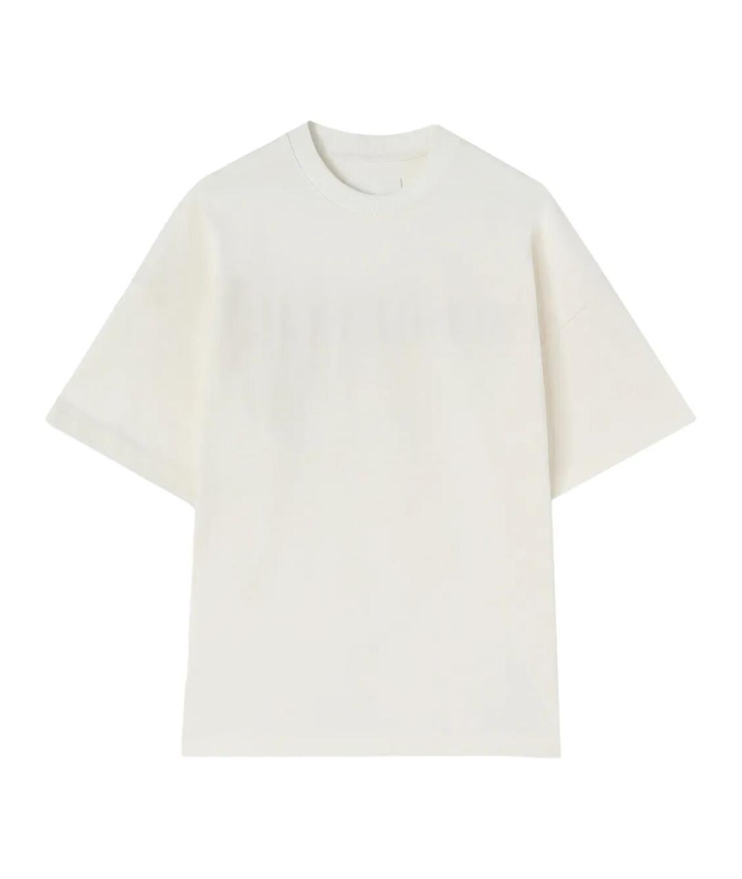 JIL SANDER Белая хлопковая футболка, фото 1