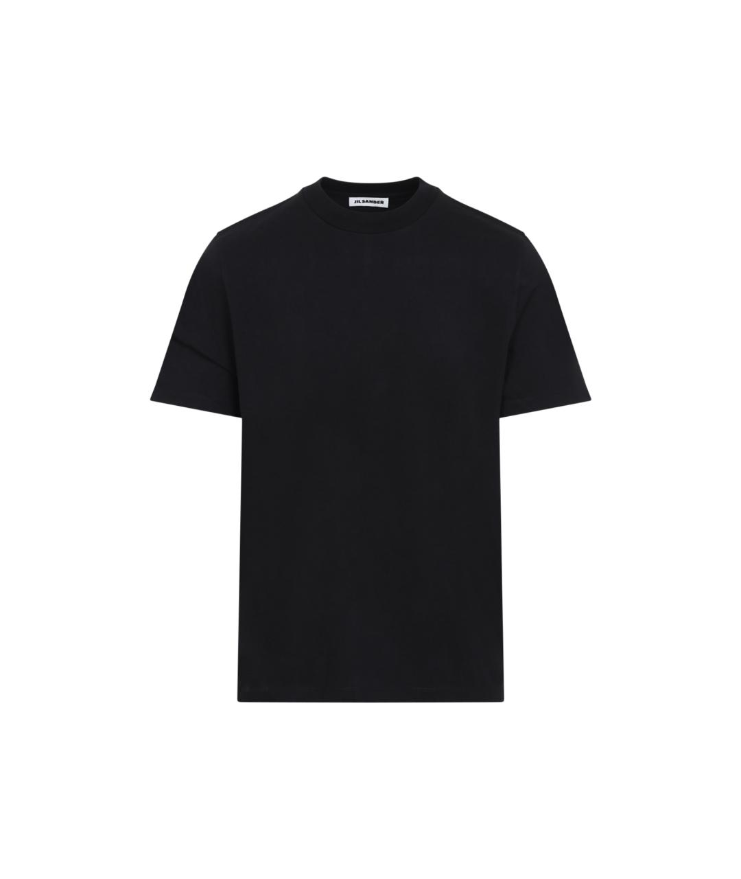 JIL SANDER Черная хлопковая футболка, фото 4