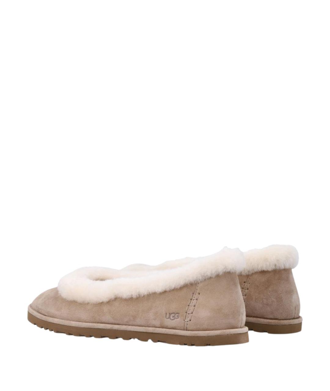 UGG AUSTRALIA Бежевые замшевые балетки, фото 3