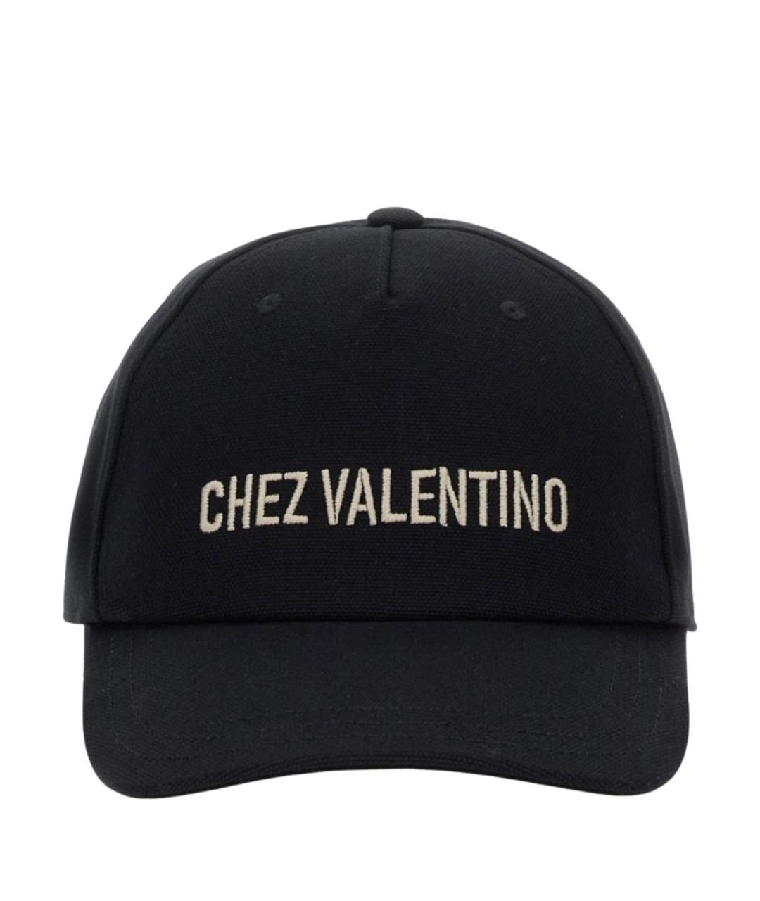 VALENTINO Черная хлопковая кепка/бейсболка, фото 1