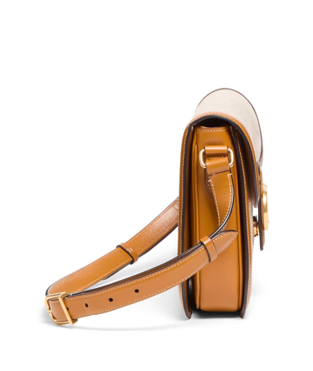 VALENTINO Бежевая жаккардовая сумка через плечо, фото 5