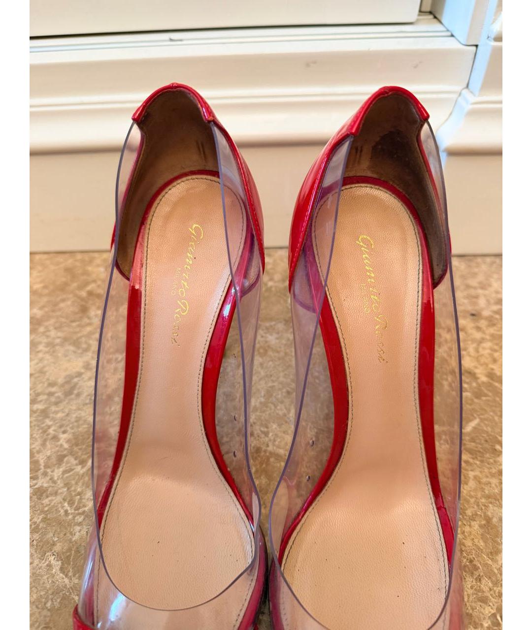 GIANVITO ROSSI Красные туфли из лакированной кожи, фото 3