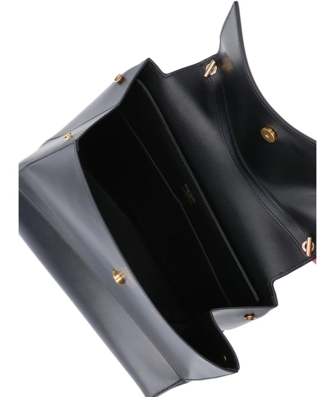 BALENCIAGA Черная кожаная сумка с короткими ручками, фото 5