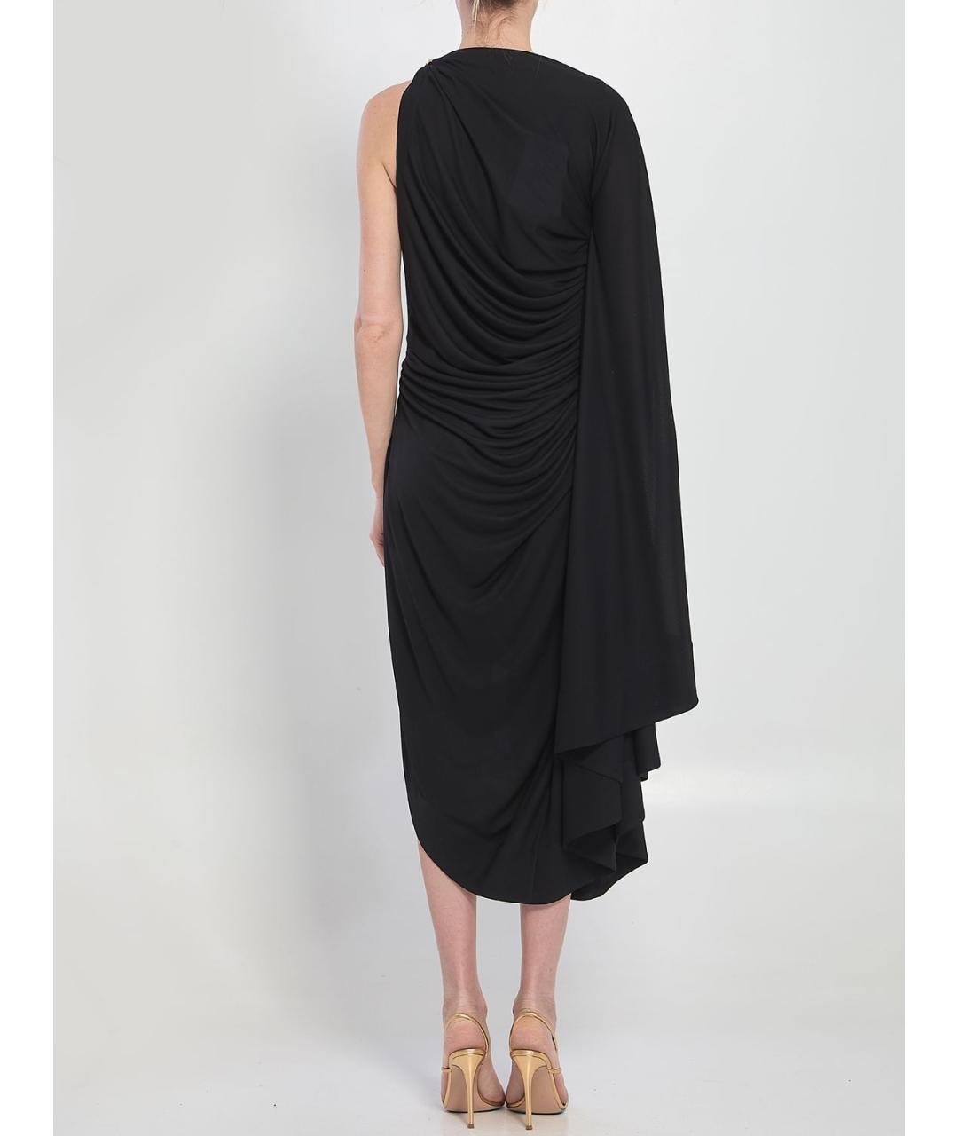 BOTTEGA VENETA Черное вискозное повседневное платье, фото 4