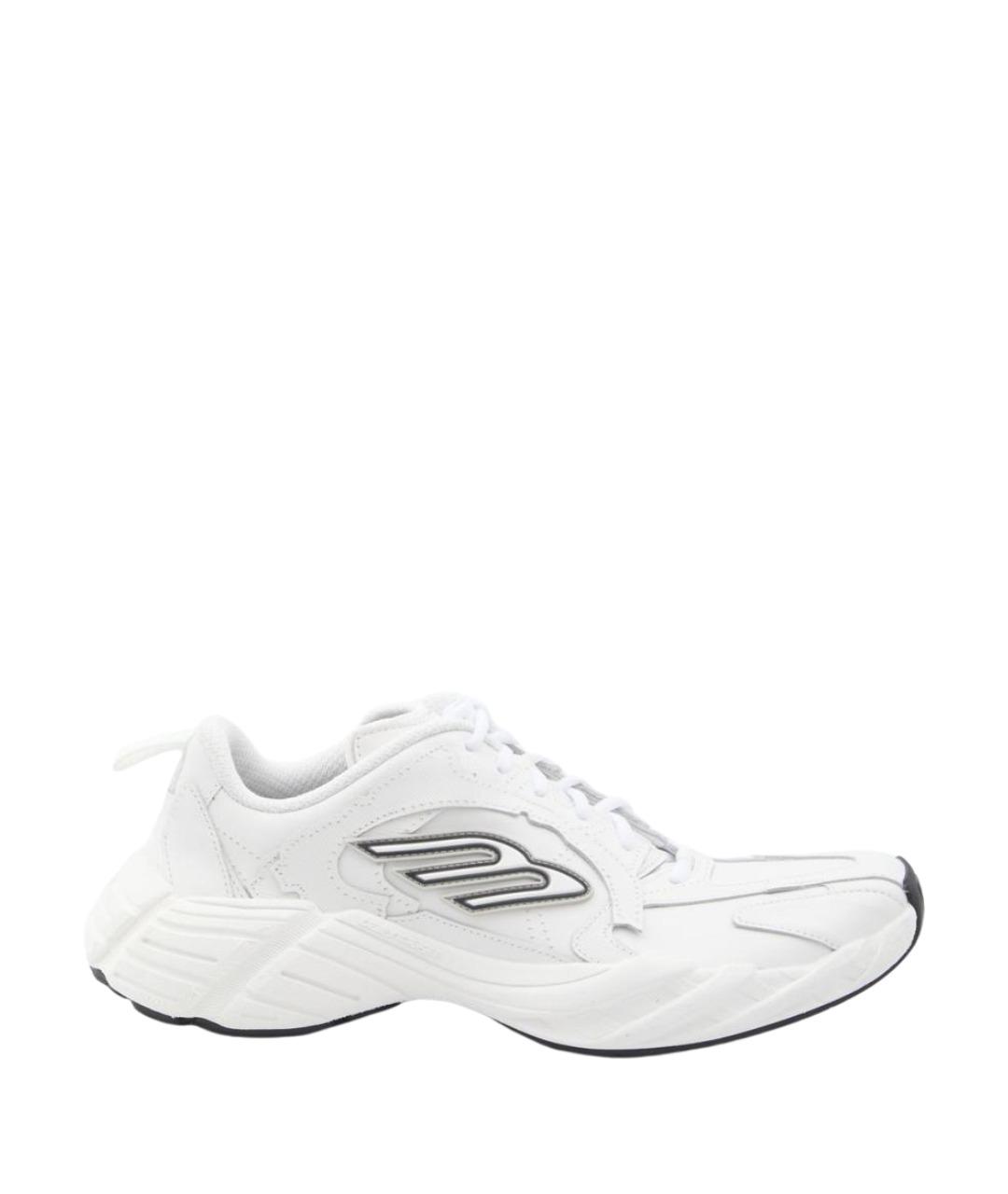 BALENCIAGA Белые кожаные низкие кроссовки / кеды, фото 1