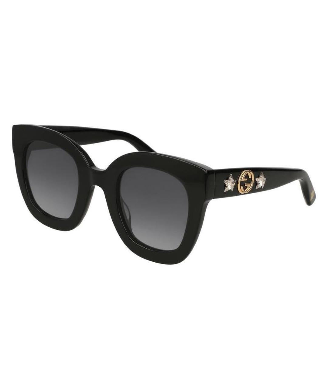 GUCCI Черные пластиковые солнцезащитные очки, фото 1