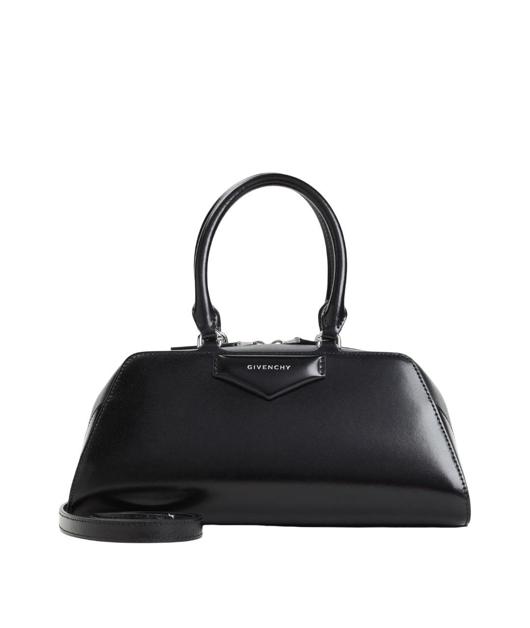 GIVENCHY Черная кожаная сумка с короткими ручками, фото 1