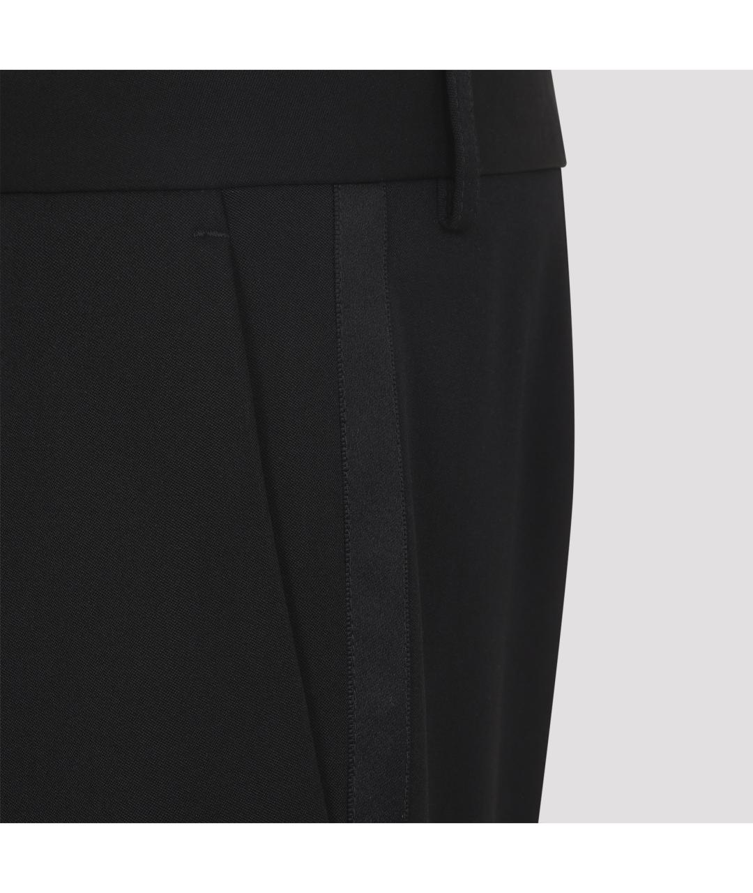 BALENCIAGA Черные шерстяные повседневные брюки, фото 4