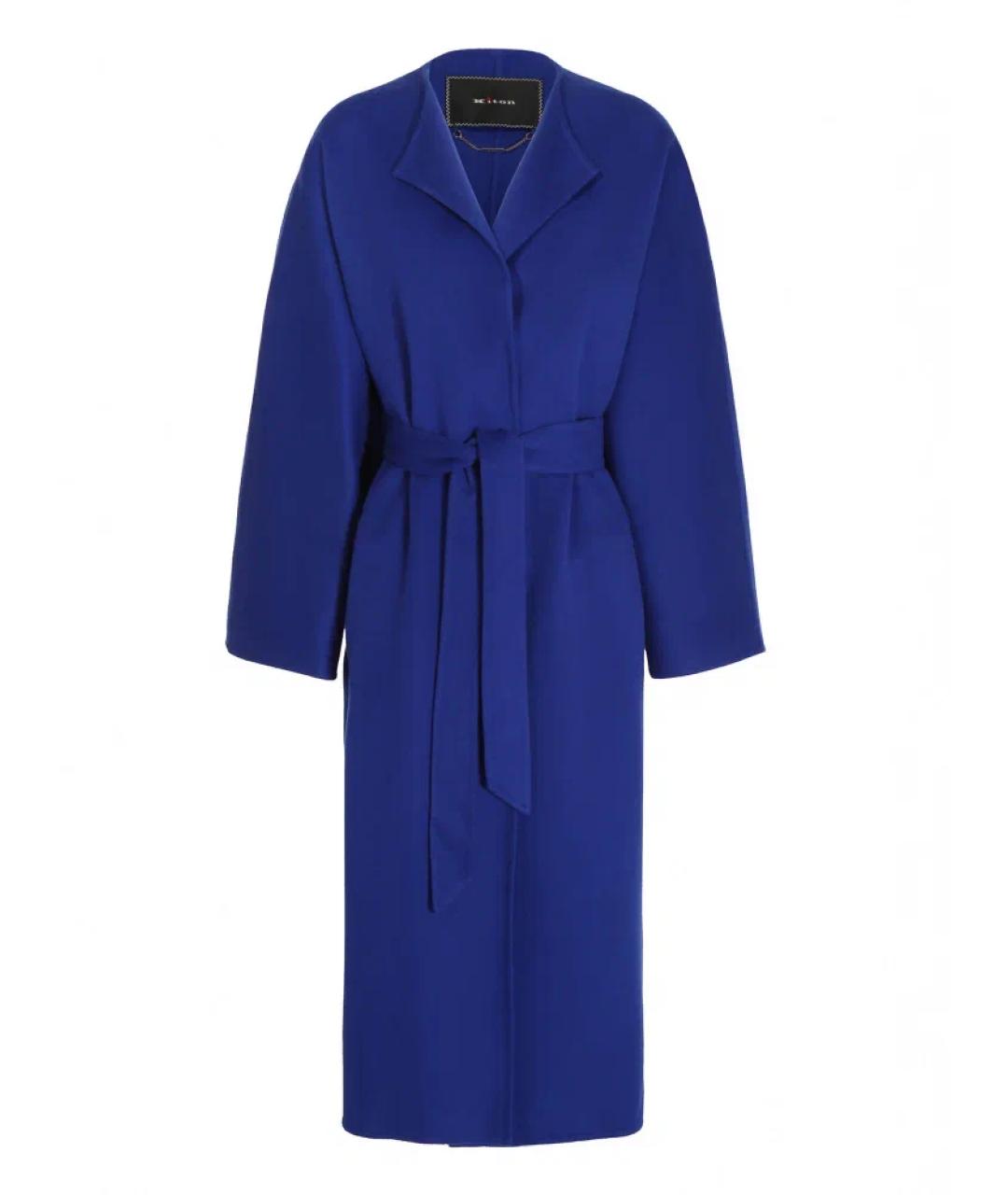 KITON Синее кашемировое пальто, фото 1