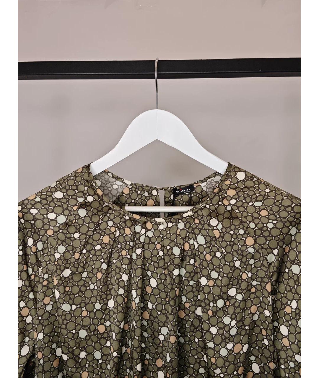 KITON Хаки шелковое повседневное платье, фото 6