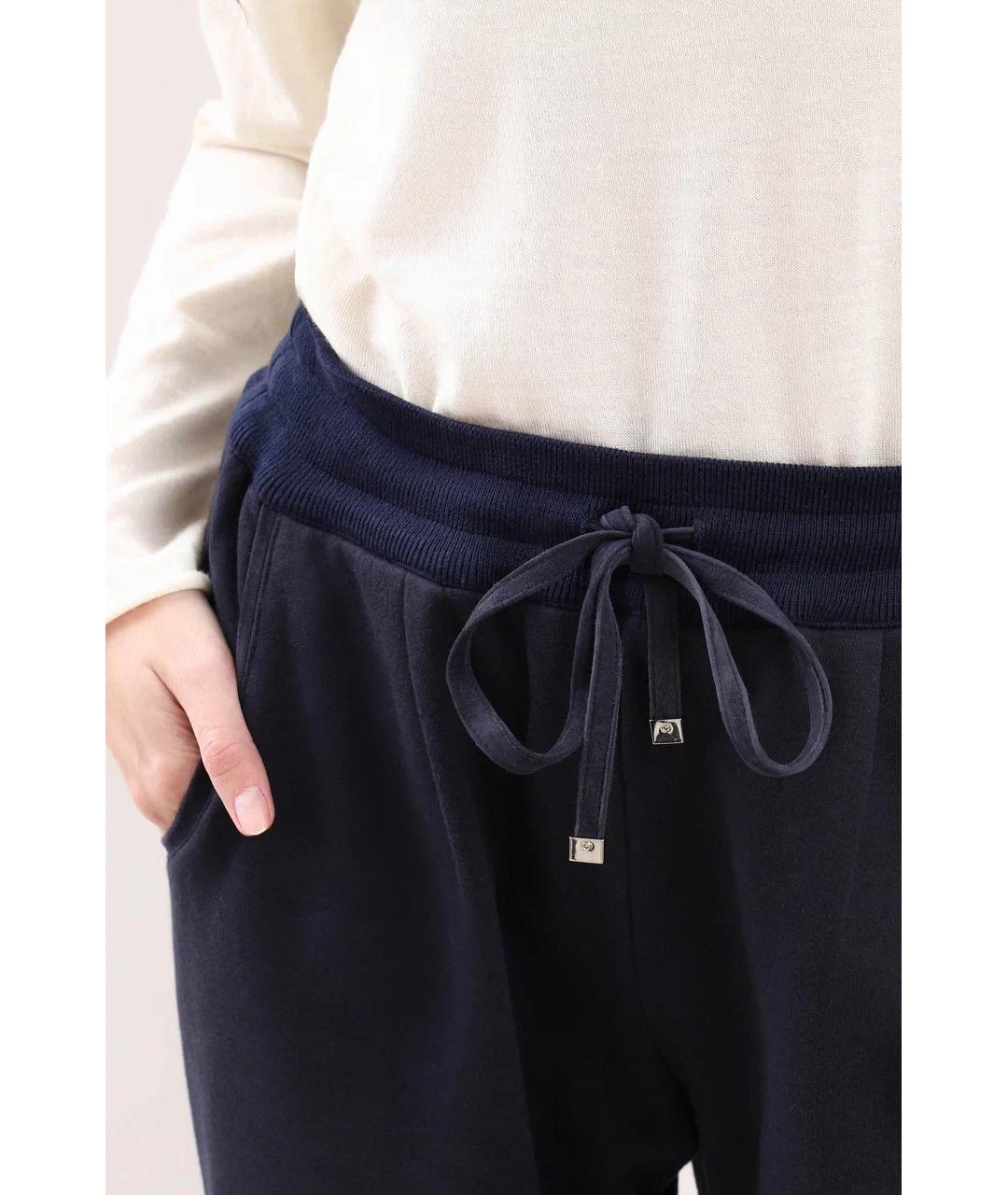 KITON Темно-синие хлопковые спортивные брюки и шорты, фото 3