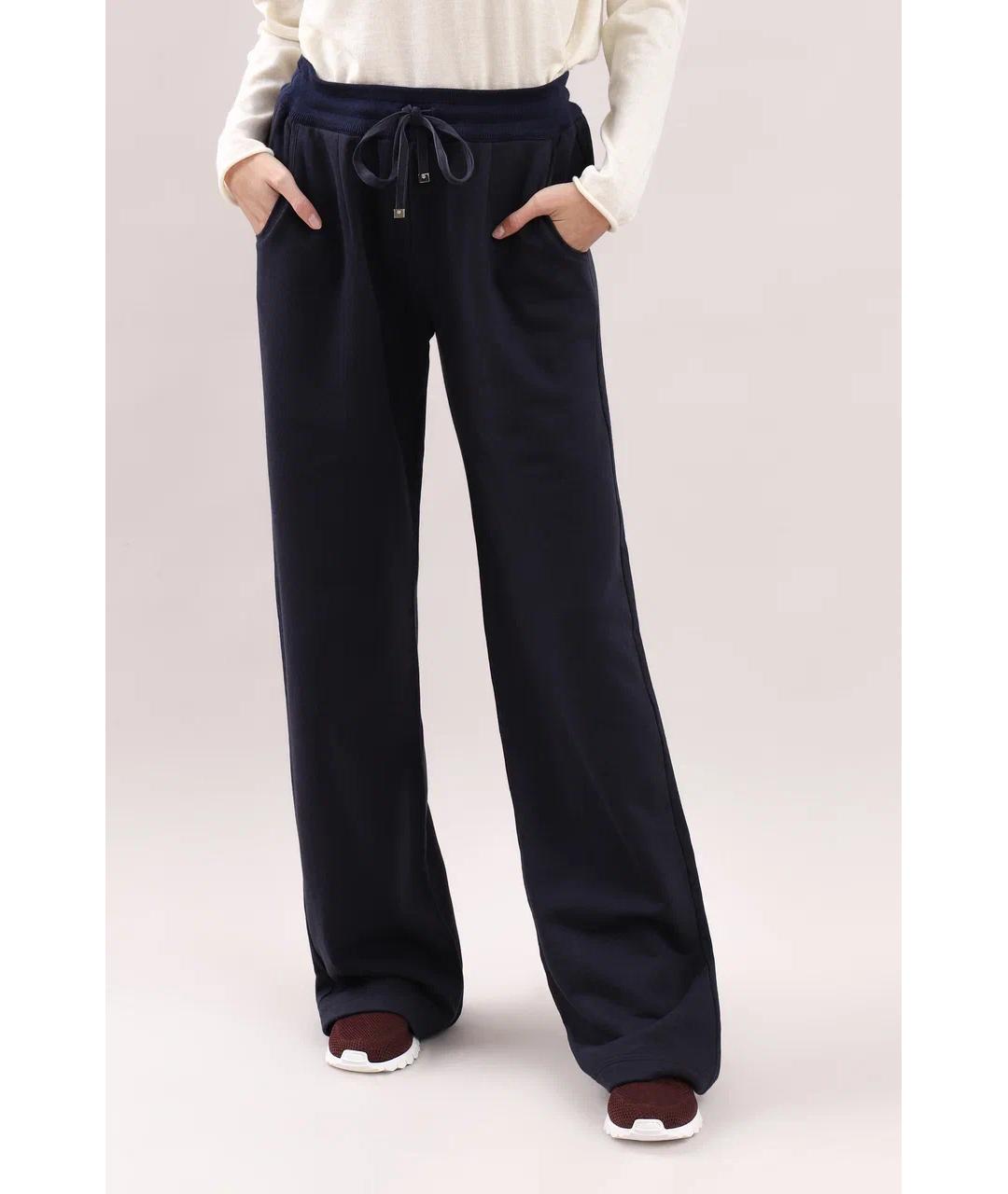 KITON Темно-синие хлопковые спортивные брюки и шорты, фото 2