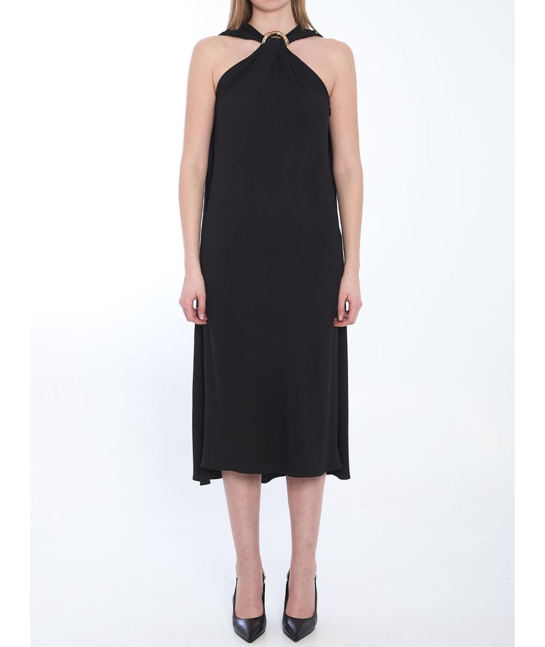 GUCCI Черное шелковое вечернее платье, фото 2