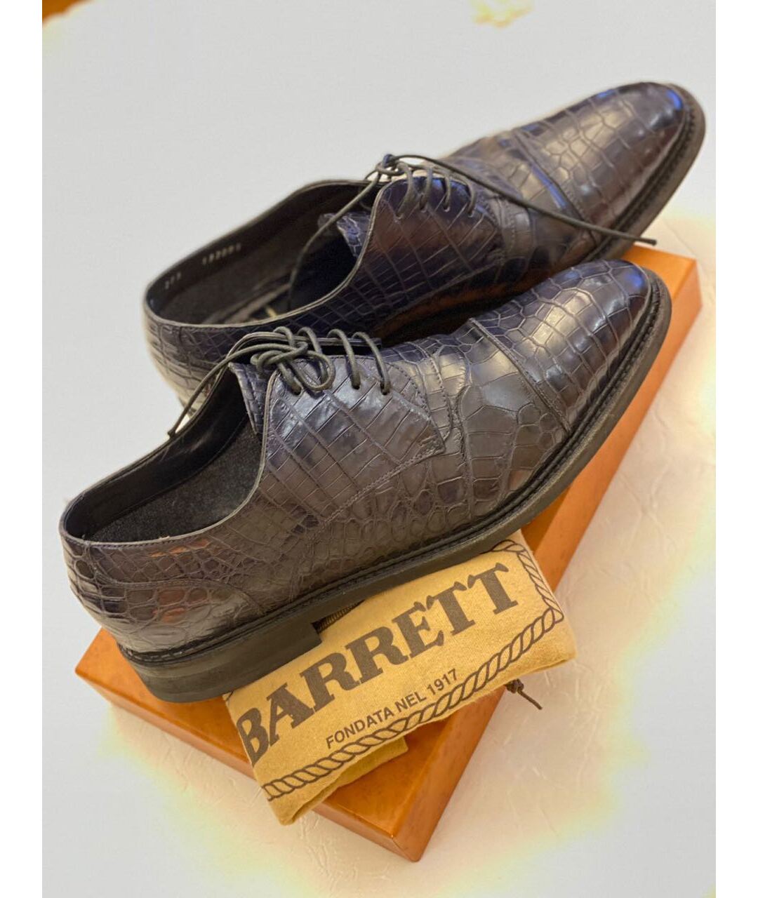 BARRETT Синие туфли из экзотической кожи, фото 9
