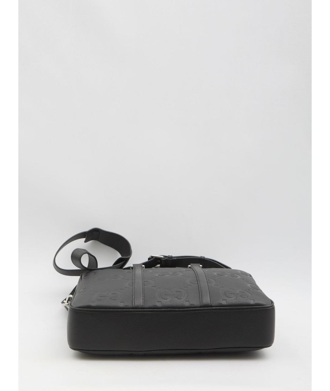GUCCI Черный кожаный портфель, фото 3