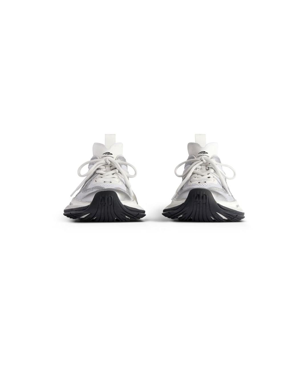 BALENCIAGA Белые синтетические низкие кроссовки / кеды, фото 3