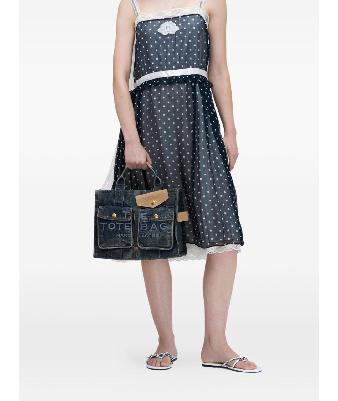 MARC JACOBS Синяя хлопковая сумка тоут, фото 5
