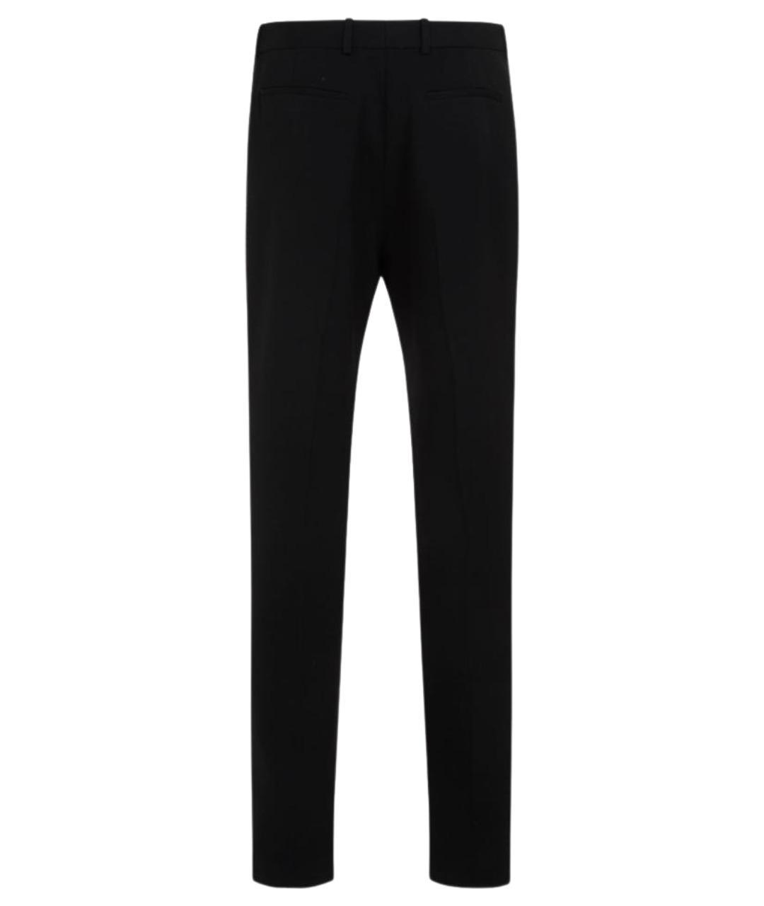 SAINT LAURENT Черные шерстяные повседневные брюки, фото 2