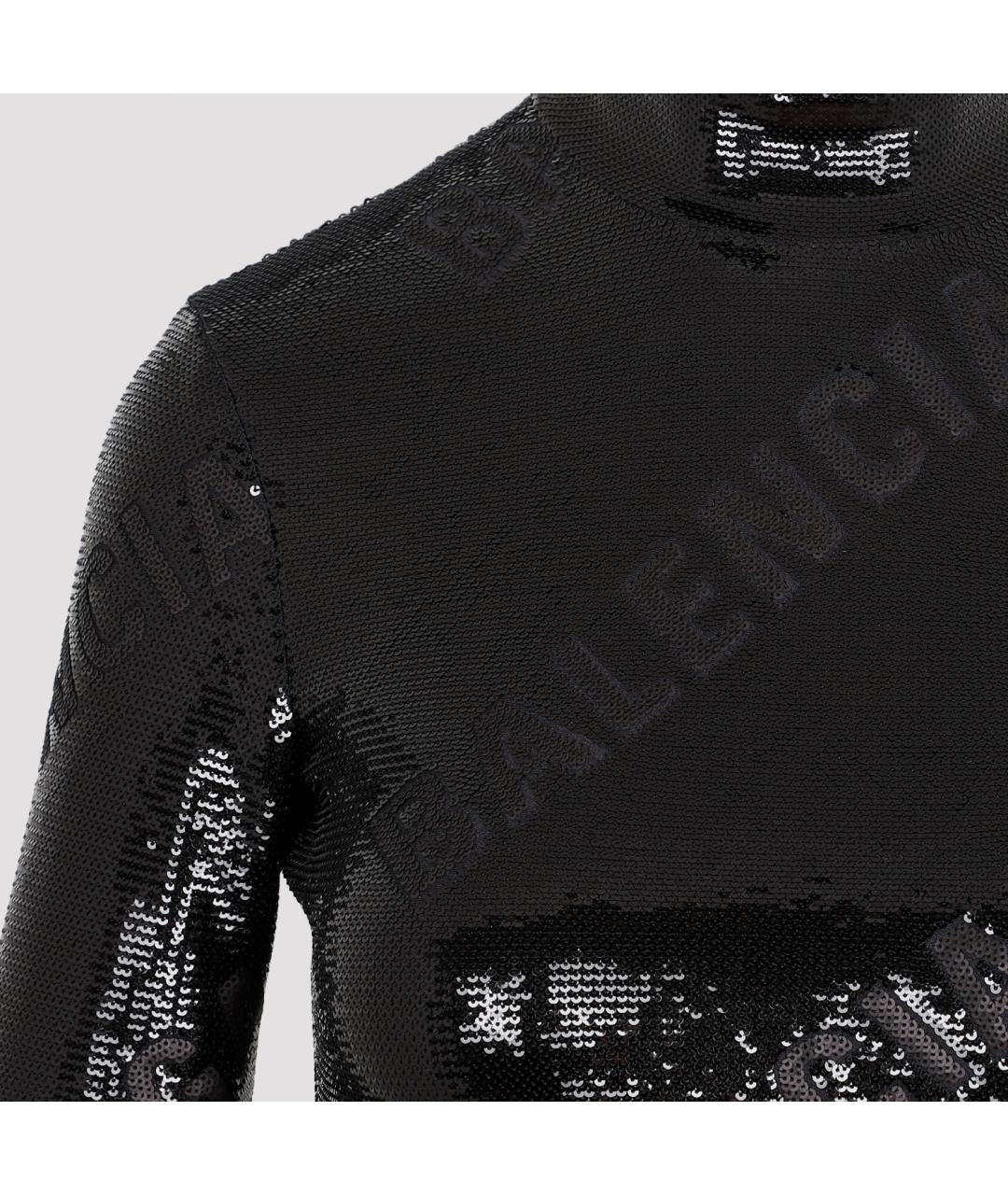 BALENCIAGA Черное полиамидовое коктейльное платье, фото 5