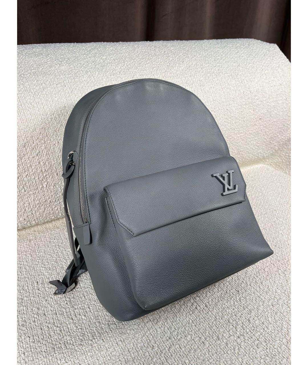 LOUIS VUITTON Серый кожаный рюкзак, фото 2