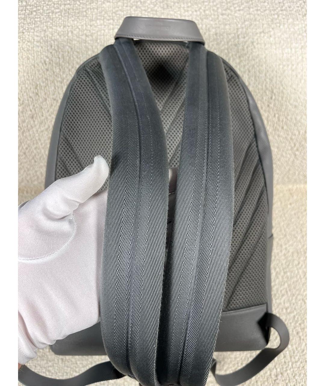 LOUIS VUITTON Серый кожаный рюкзак, фото 8