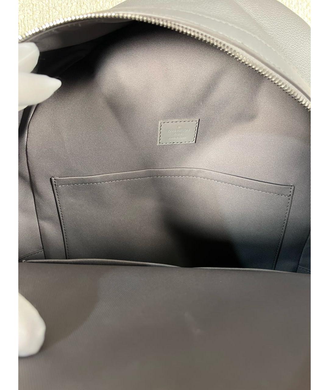 LOUIS VUITTON Серый кожаный рюкзак, фото 4