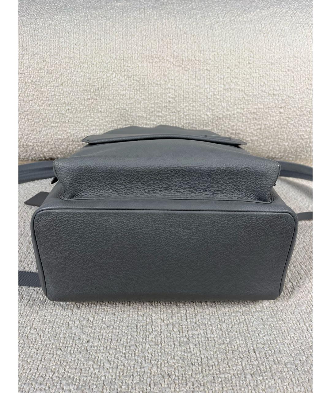 LOUIS VUITTON Серый кожаный рюкзак, фото 6