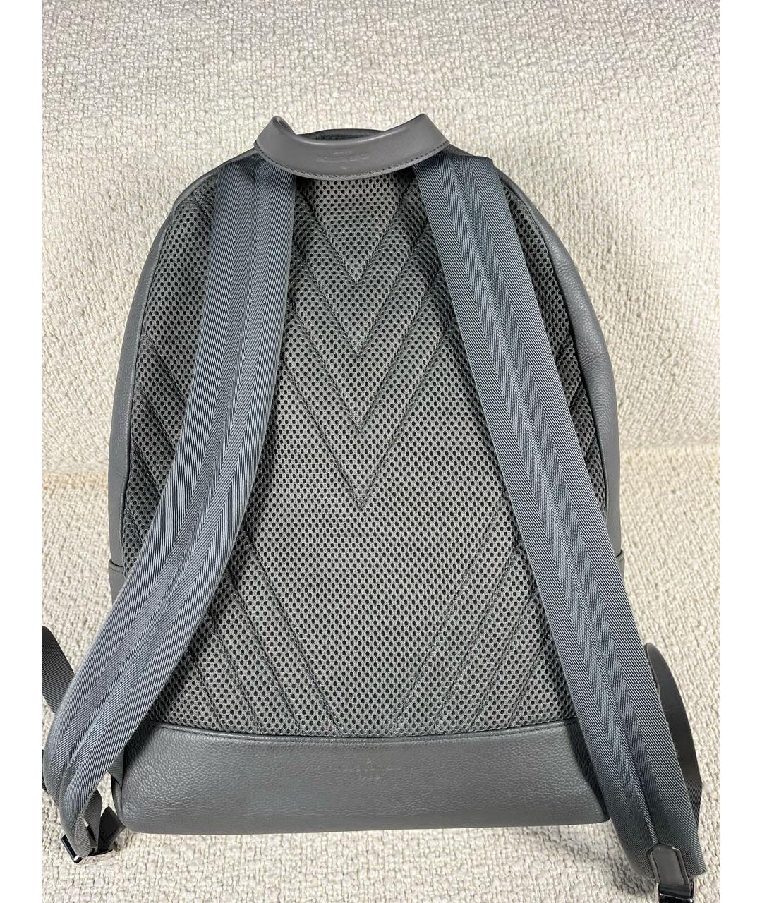 LOUIS VUITTON Серый кожаный рюкзак, фото 3