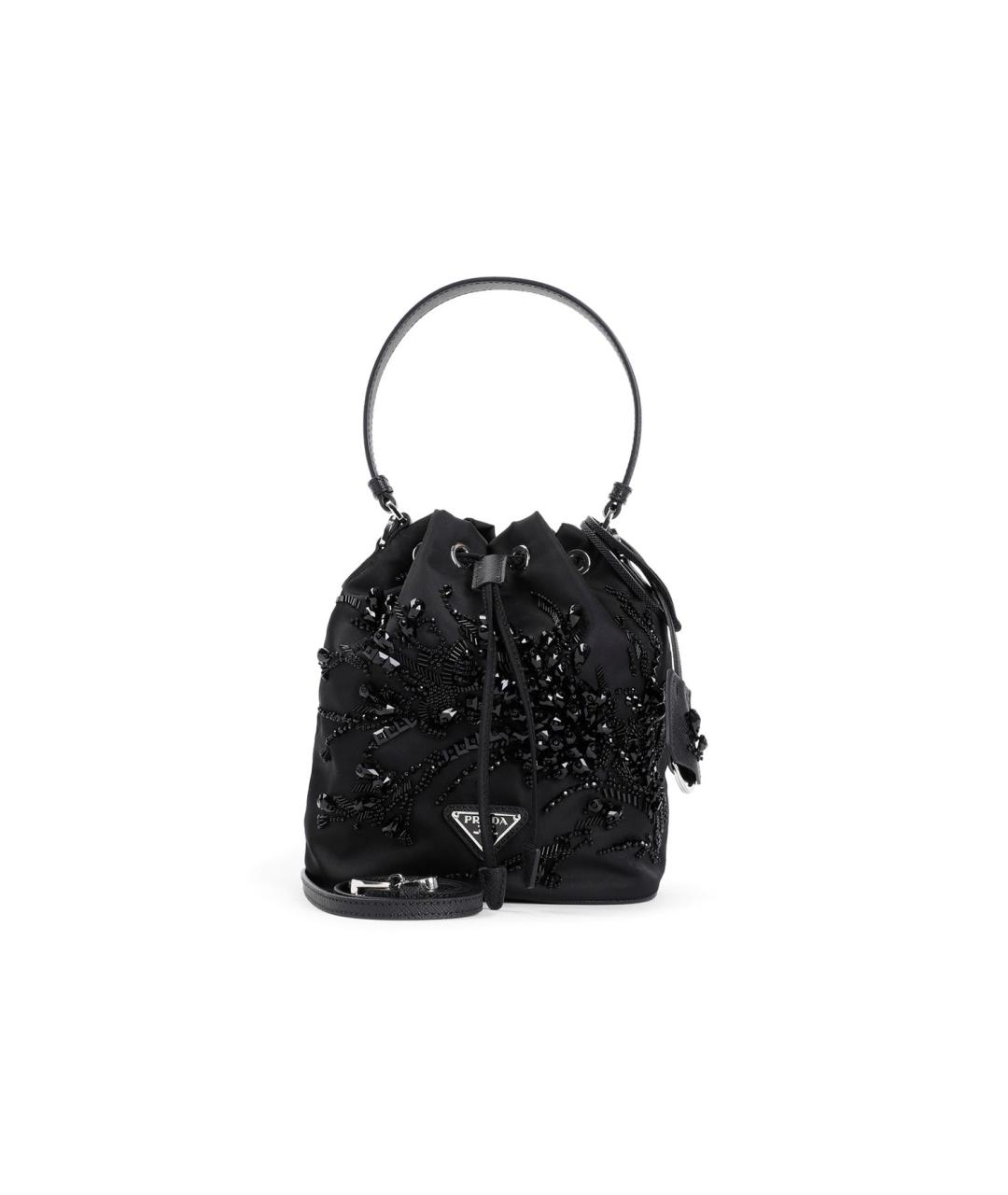 PRADA Черная тканевая сумка тоут, фото 1