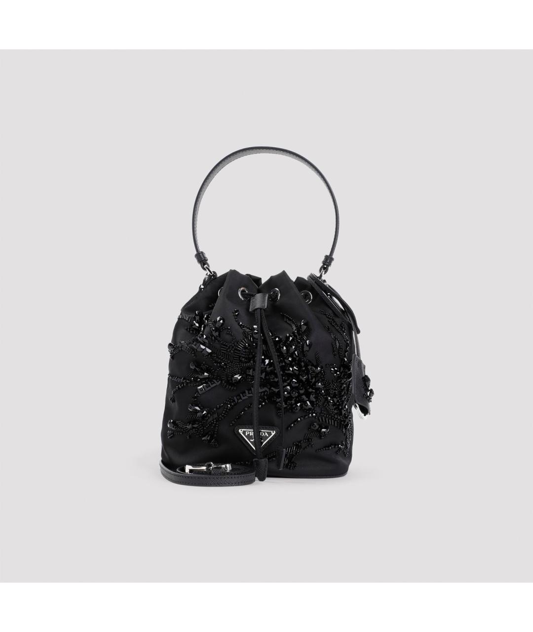 PRADA Черная тканевая сумка тоут, фото 2