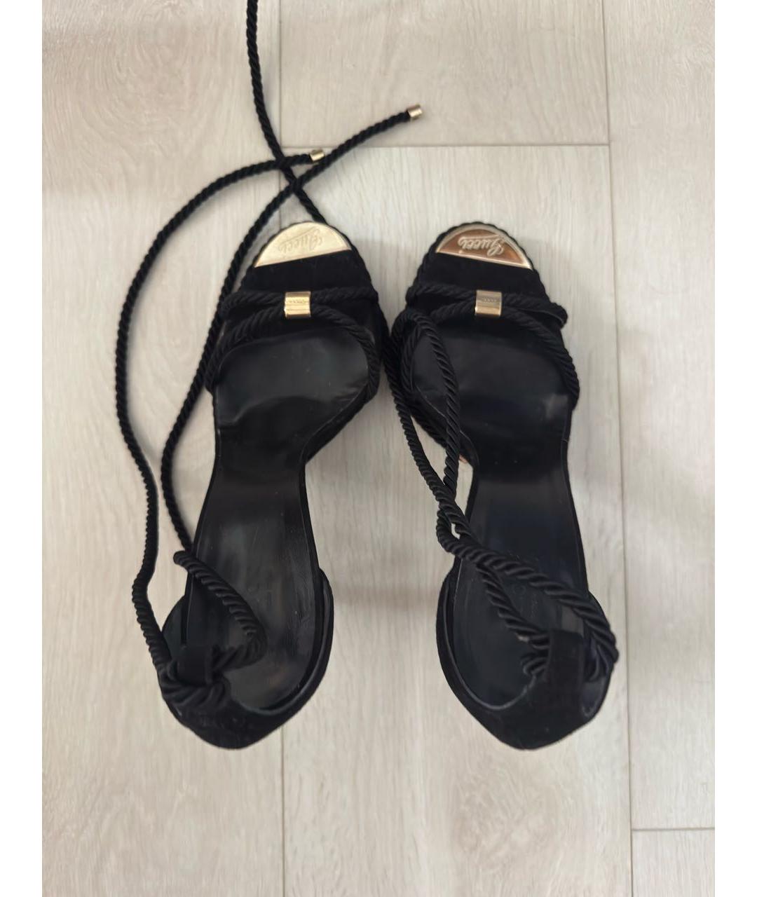 GUCCI Черные босоножки, фото 3