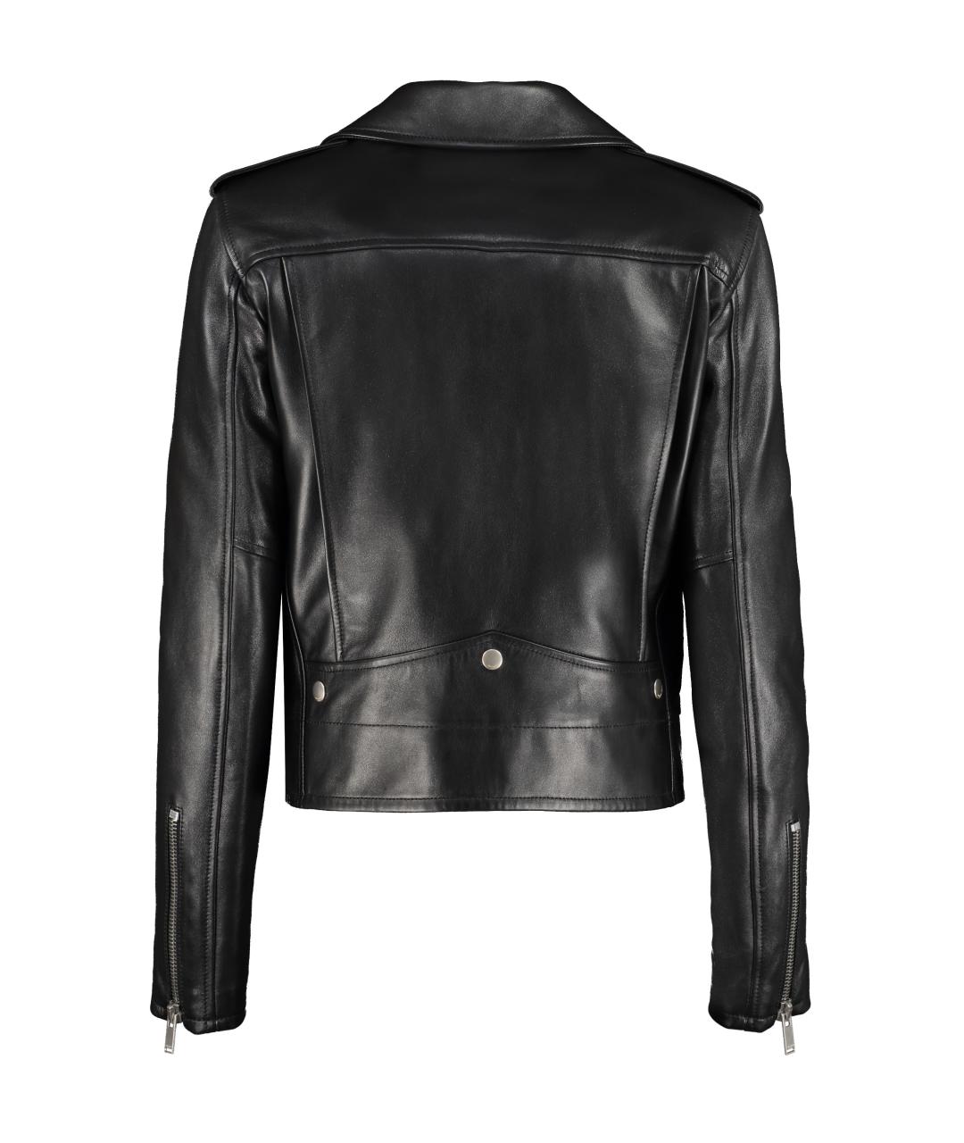 SAINT LAURENT Черная кожаная куртка, фото 2