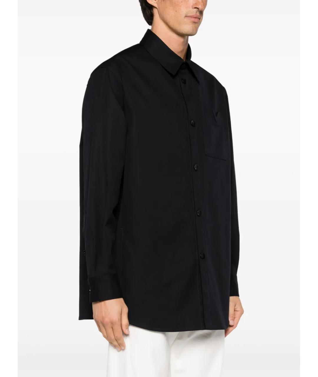 VALENTINO Темно-синяя хлопковая кэжуал рубашка, фото 4