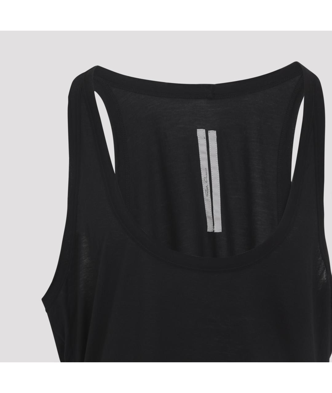 RICK OWENS Черная хлопковая майка, фото 4