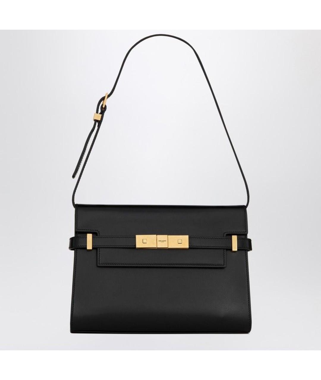 SAINT LAURENT Черная кожаная сумка через плечо, фото 6