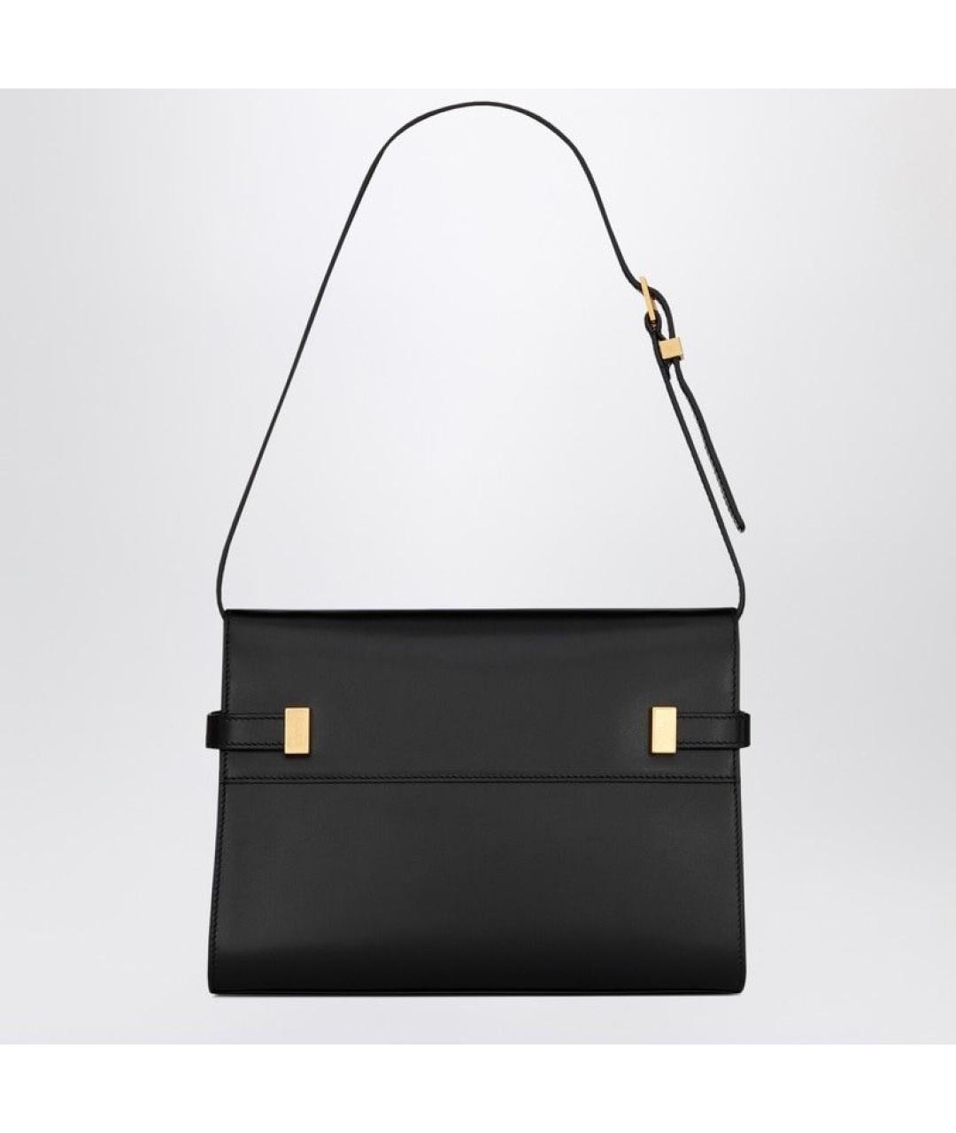 SAINT LAURENT Черная кожаная сумка через плечо, фото 2