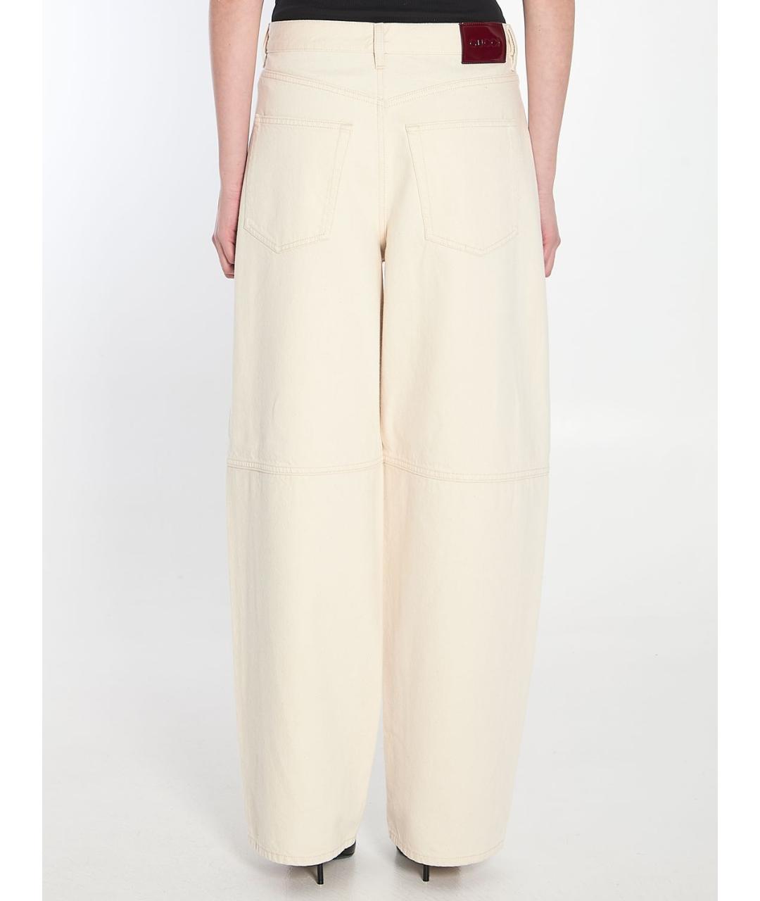 GUCCI Бежевые прямые брюки, фото 4