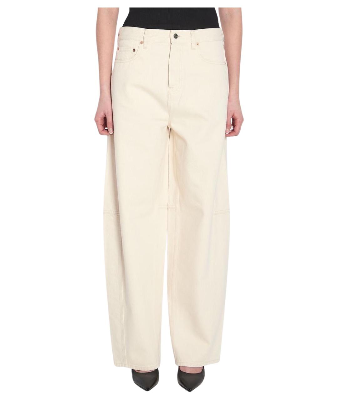 GUCCI Бежевые прямые брюки, фото 1